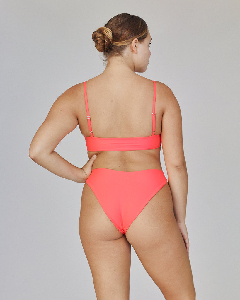 Ruby Bikini Bottom, High Hip, Medium Coverage - Sunset - Back View