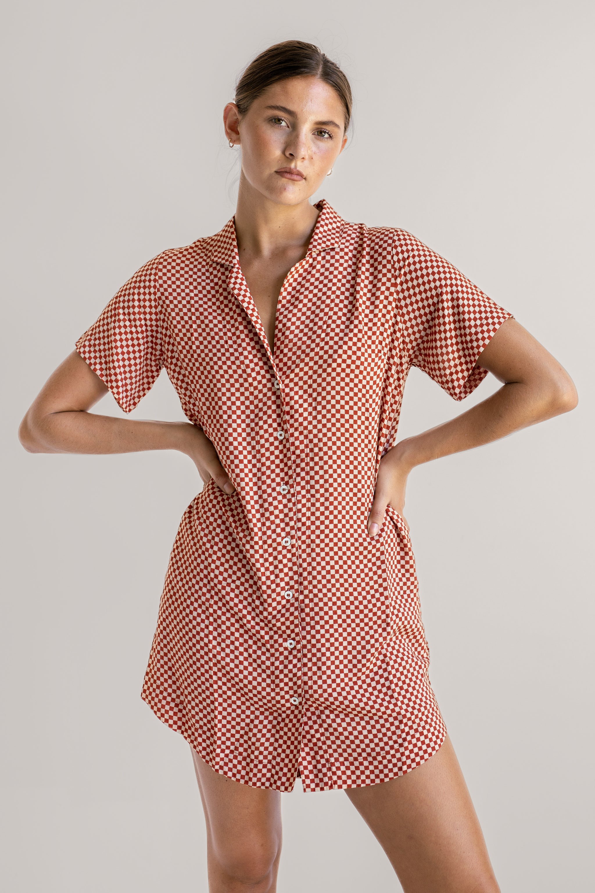 slim fit dress slacks Pull-Over Hibiscus Short Hawaiian Dress main image 1