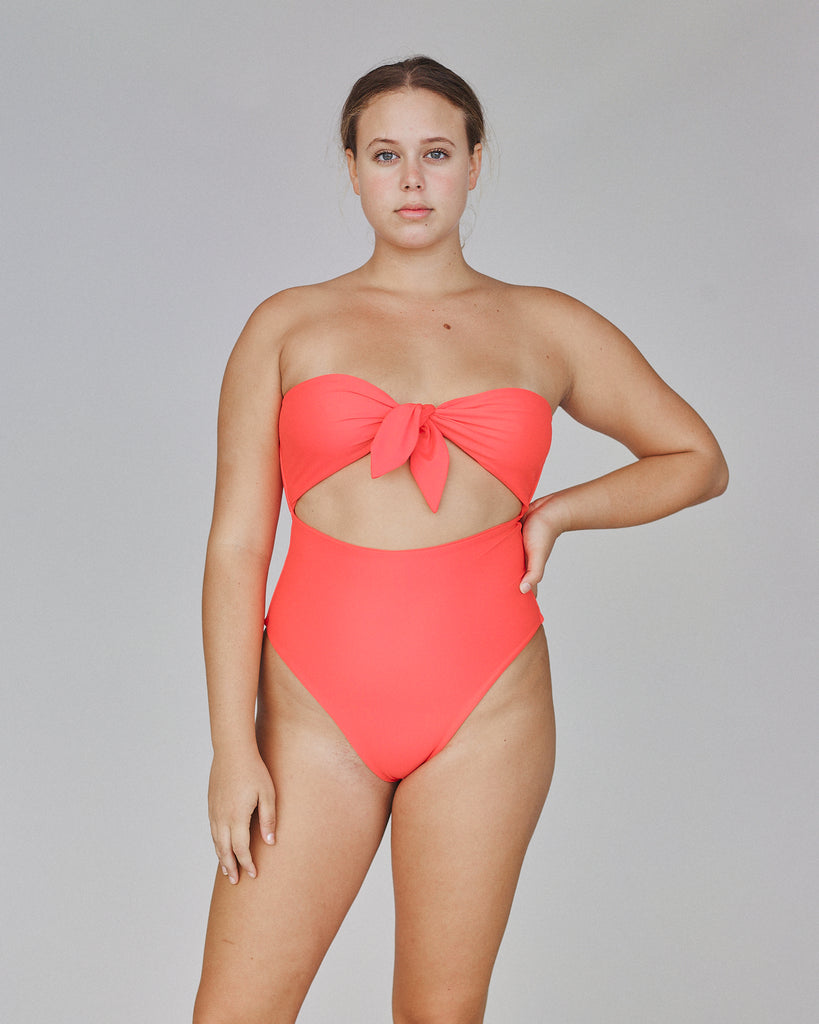 Ana Bandeau High Hip One Piece Swimsuit - Front View